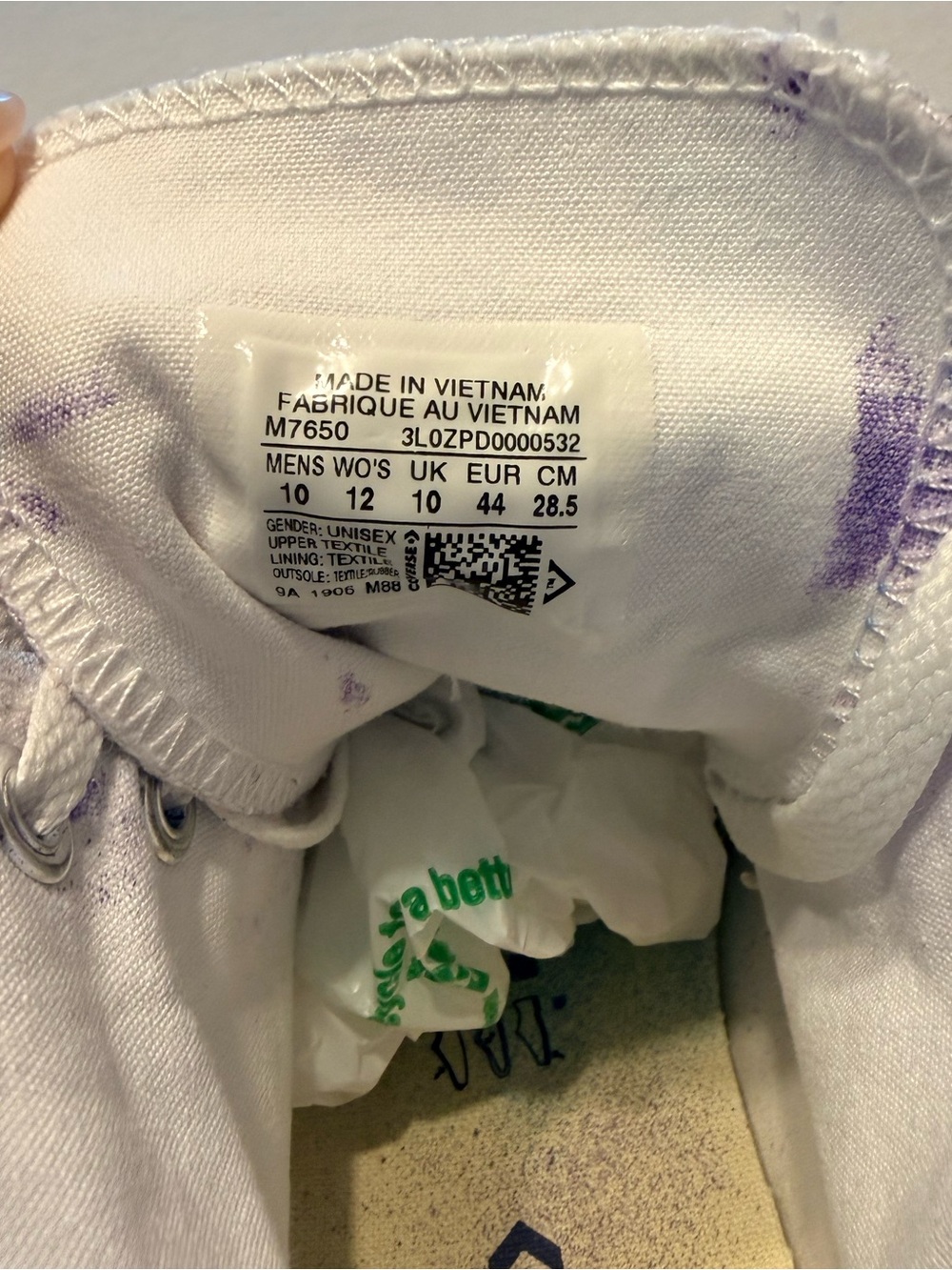 CUSTOM Converse High Top Sneakers - Purple and Blue Tie-Dye - READ MY STORY! - Picture 10 of 10